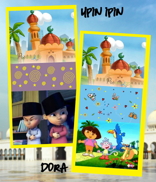 (100 x 50 cm) Upin Ipin