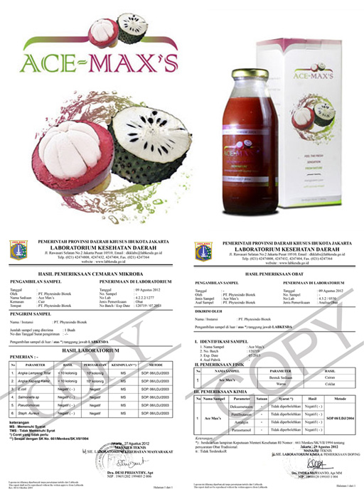 6 Botol Ace Max Jus + Bonus Goat Milk Harmony (Susu Kambing Etawa) (200 gram)