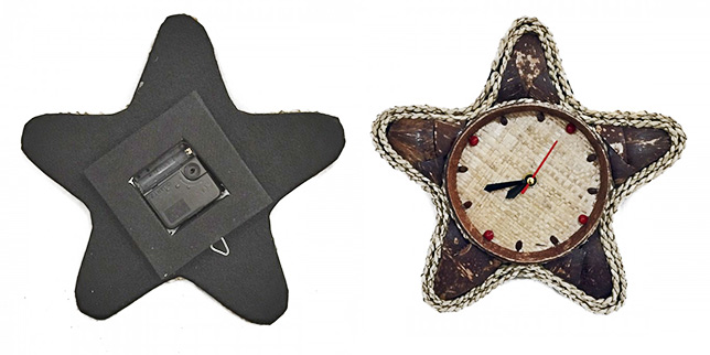  Handmade Woodcraft-Jam Meja Batok Kelapa