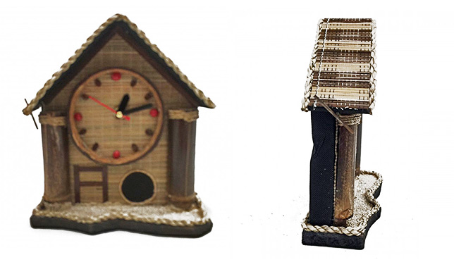  Handmade Woodcraft-Jam Meja Batok Kelapa