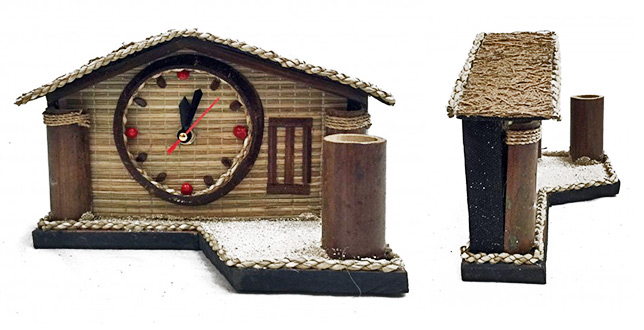  Handmade Woodcraft-Jam Meja Batok Kelapa