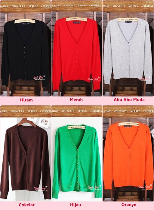 1 Pcs Korean Style Cardigan: Biru Muda