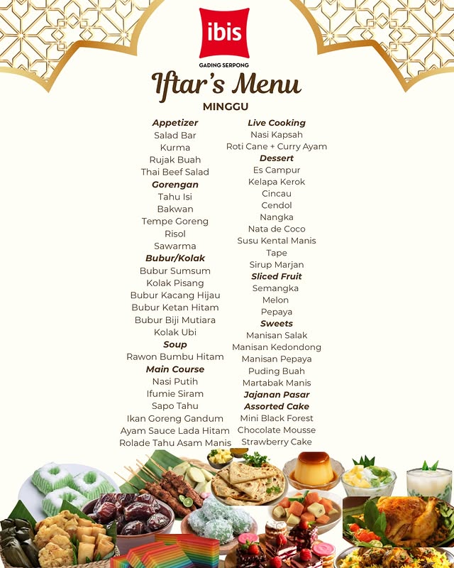  All You Can Eat Iftar Buffet at Hotel Ibis Gading Serpong