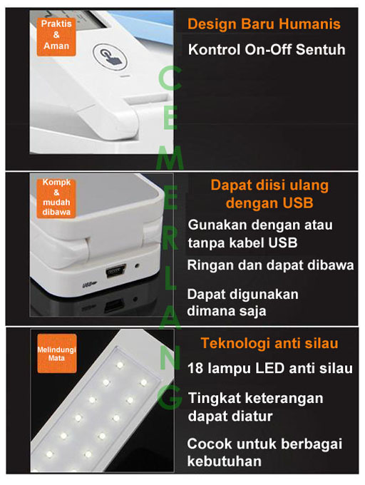 Cemerlang Lampu Lipat LED