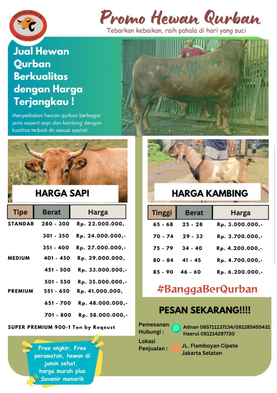  Voucher Value Hewan Qurban Rp300.000